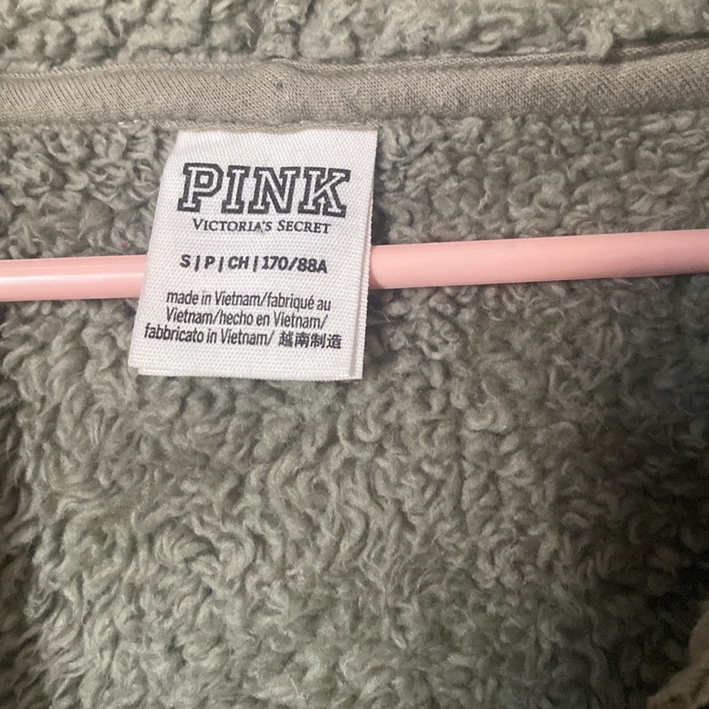 PINK Victoria secret pullover Sherpa sweatshirt - Picture 3 of 7